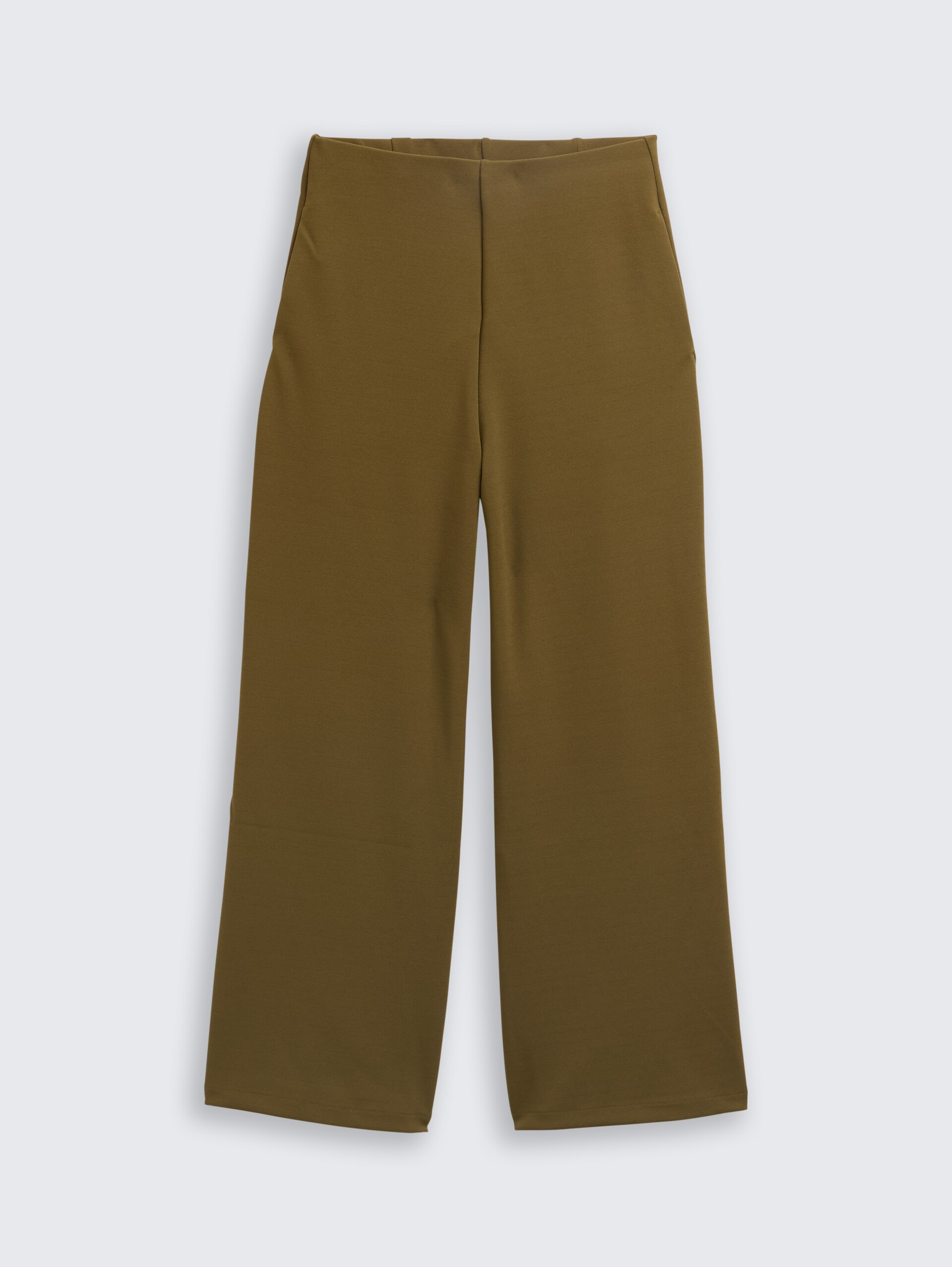 High Waist Culotte Hose - Golden Olive Green - Vorder-Produkt-Ansicht