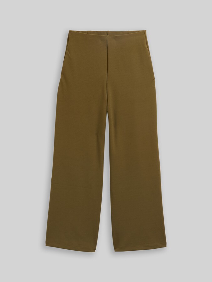 High Waist Culotte Hose von Denim Female, Golden Olive Green