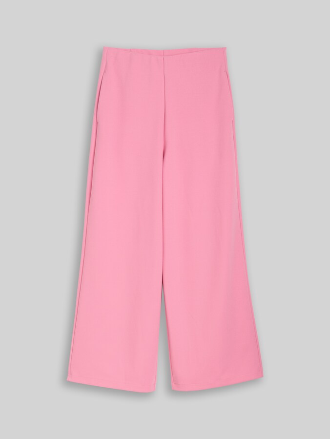 High-waisted culottes by Denim Female, Soft Blush Rose