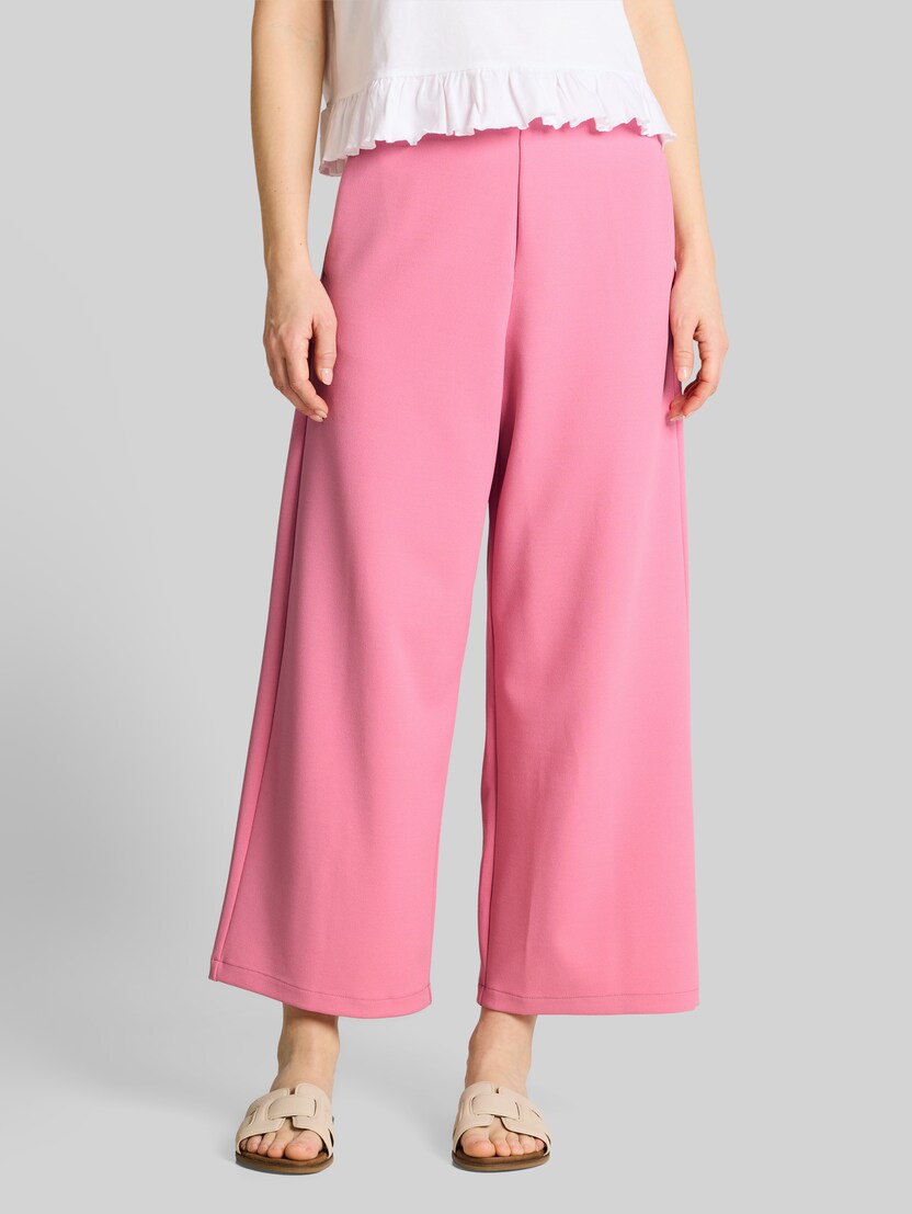 High-waisted culottes by Denim Female, Soft Blush Rose