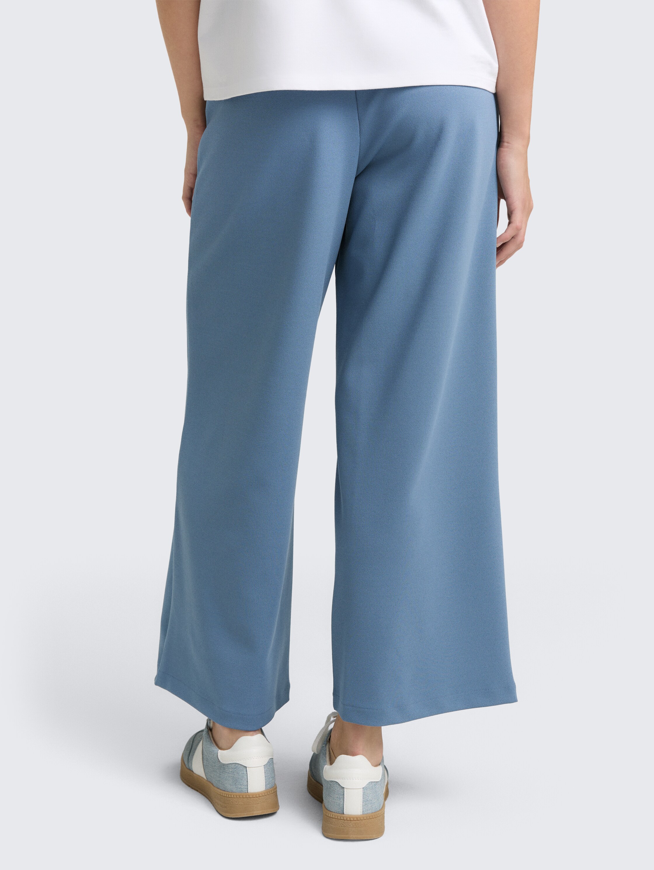 Culottebroek met hoge taille - dusty_denim_blue - 