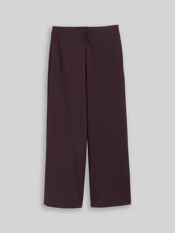 High Waist Culotte Hose von Denim Female, dark plum