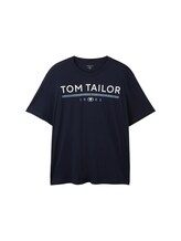 Geselecteerd, Plus - T-shirt met logoprint door Tom Tailor, blauw