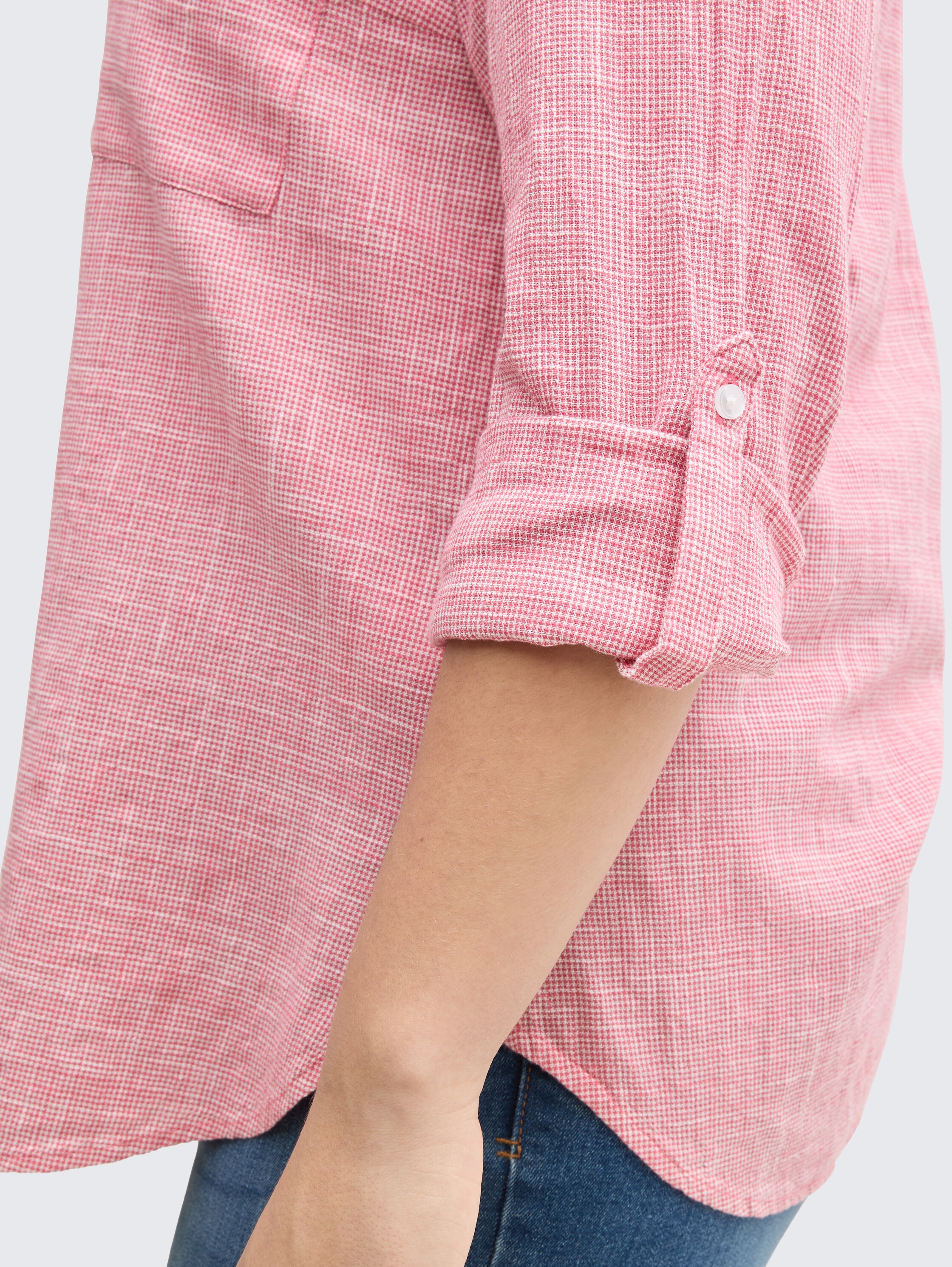 Plus Size - Bluse mit Brusttaschen - berry_red - 