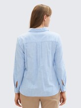 Plus Size - Bluse mit Brusttaschen - dreamy blue - Auschnitt Model-Rückansicht