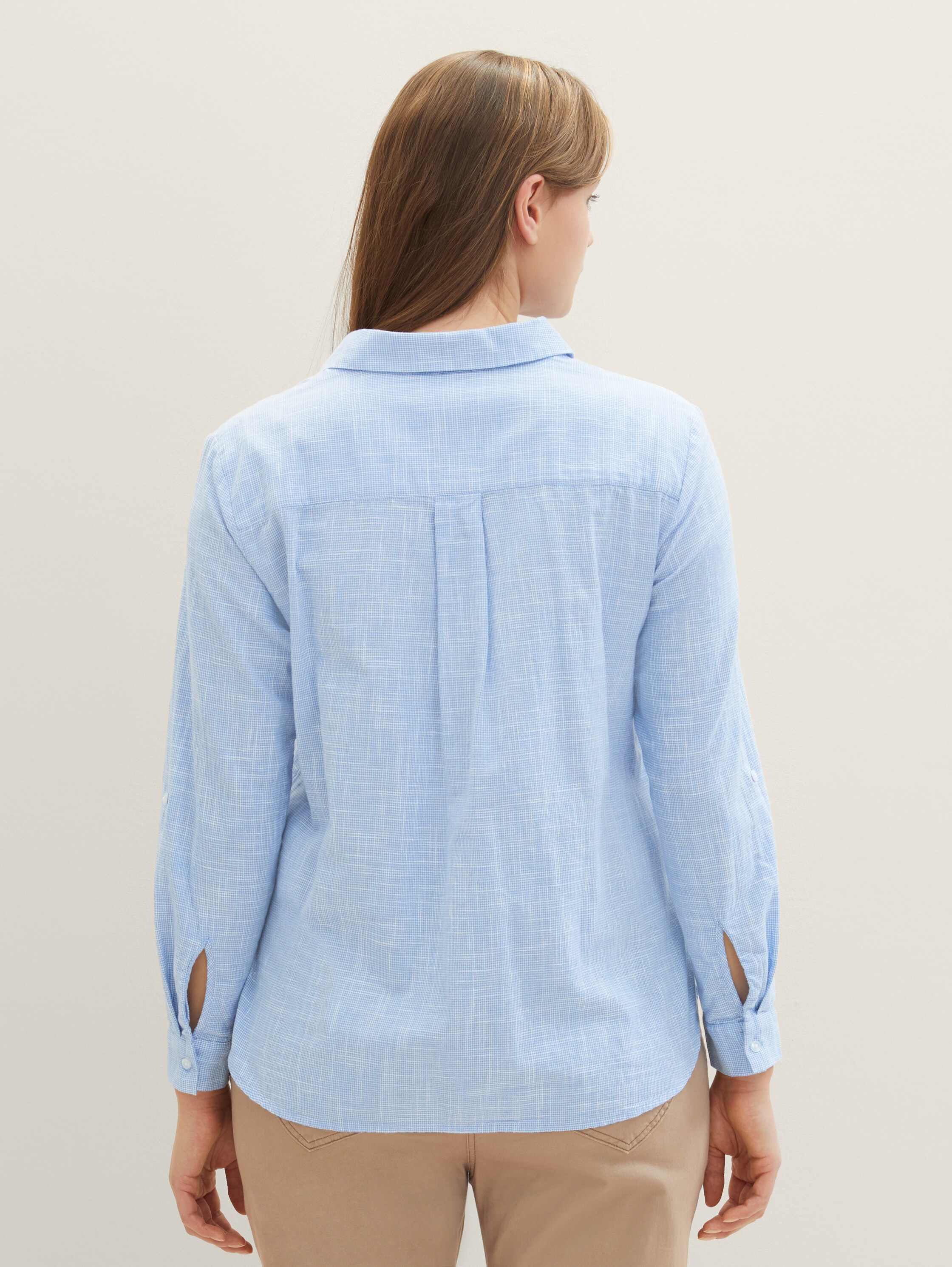 Plus Size - Bluse mit Struktur - blau - 