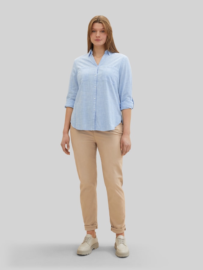 Plus Size - Blouse avec poches poitrine par Women Plus Size, dreamy blue