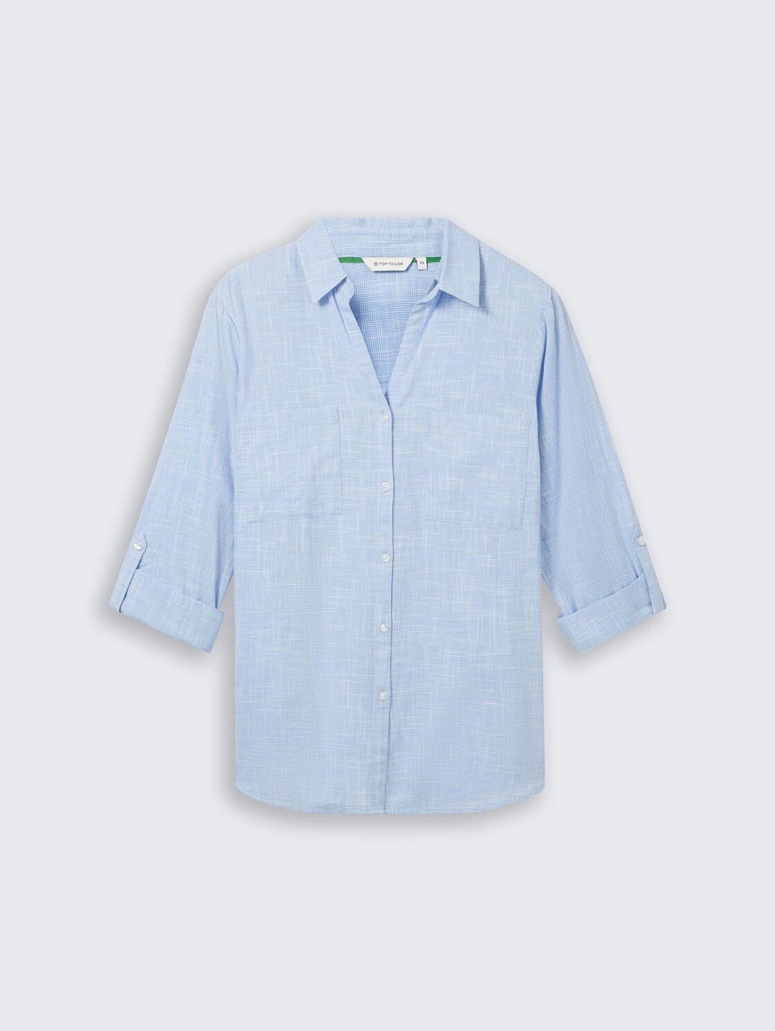 Plus Size - Bluse mit Brusttaschen - dreamy blue - Vorder-Produkt-Ansicht