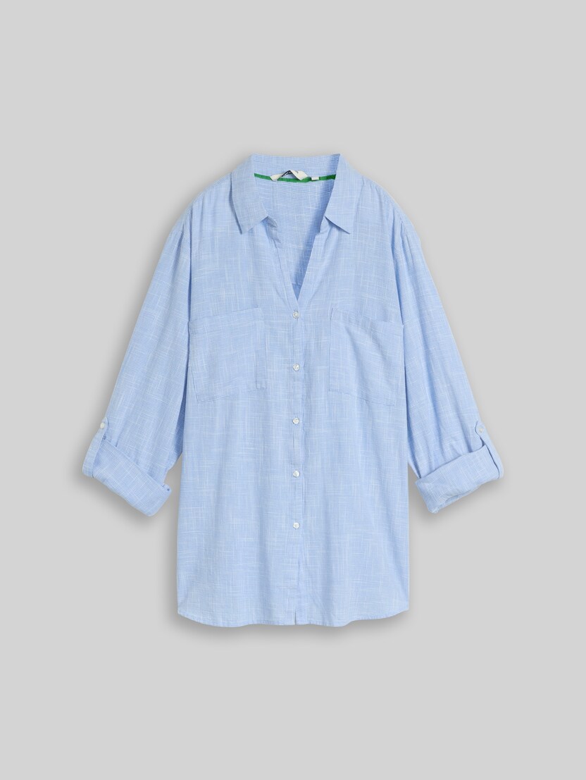 Plus Size - blouse with breast pockets by Women Plus Size, dreamy blue
