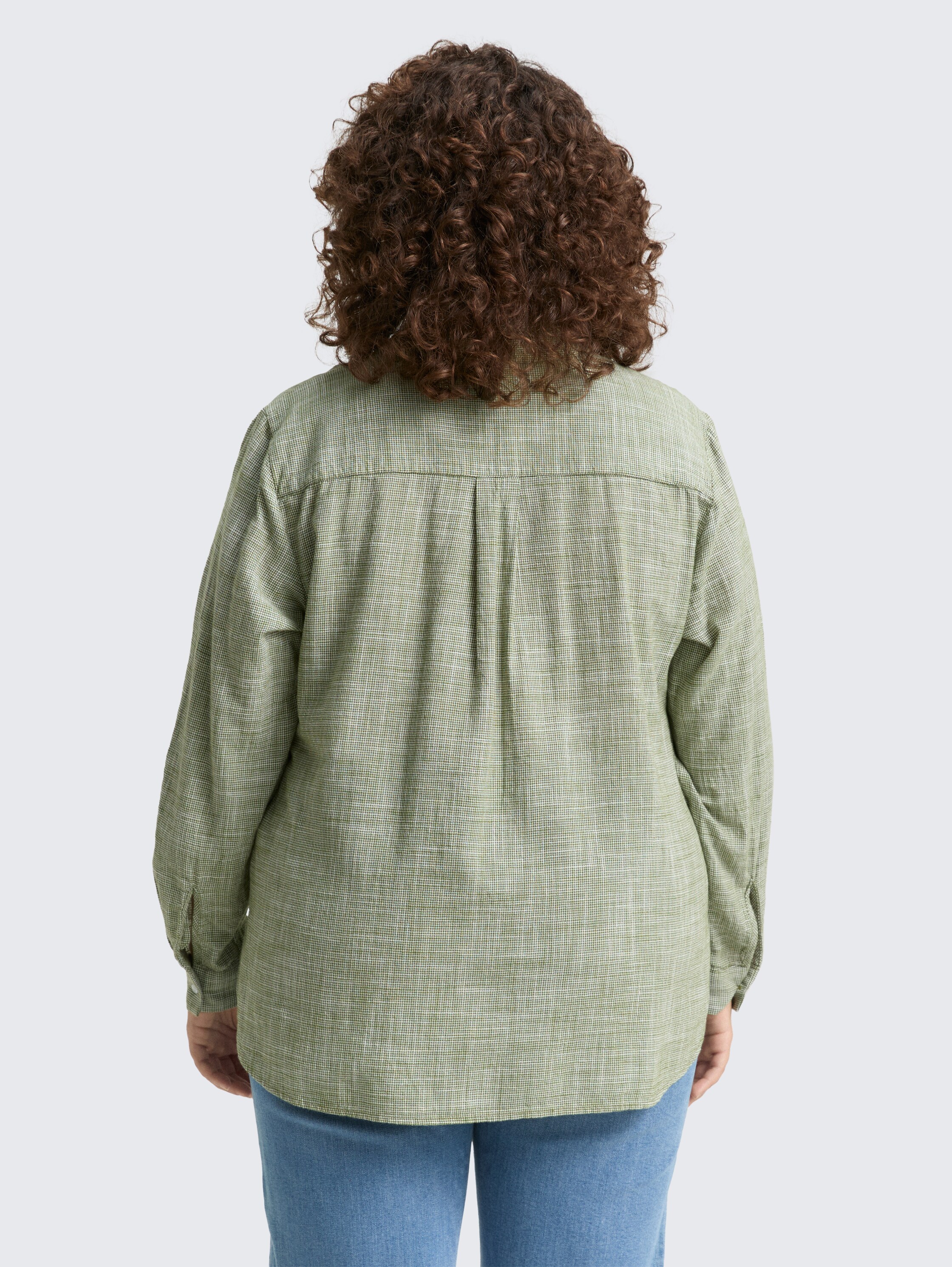 Plus Size - Blouse met borstzakken - deep_ivy_green - 