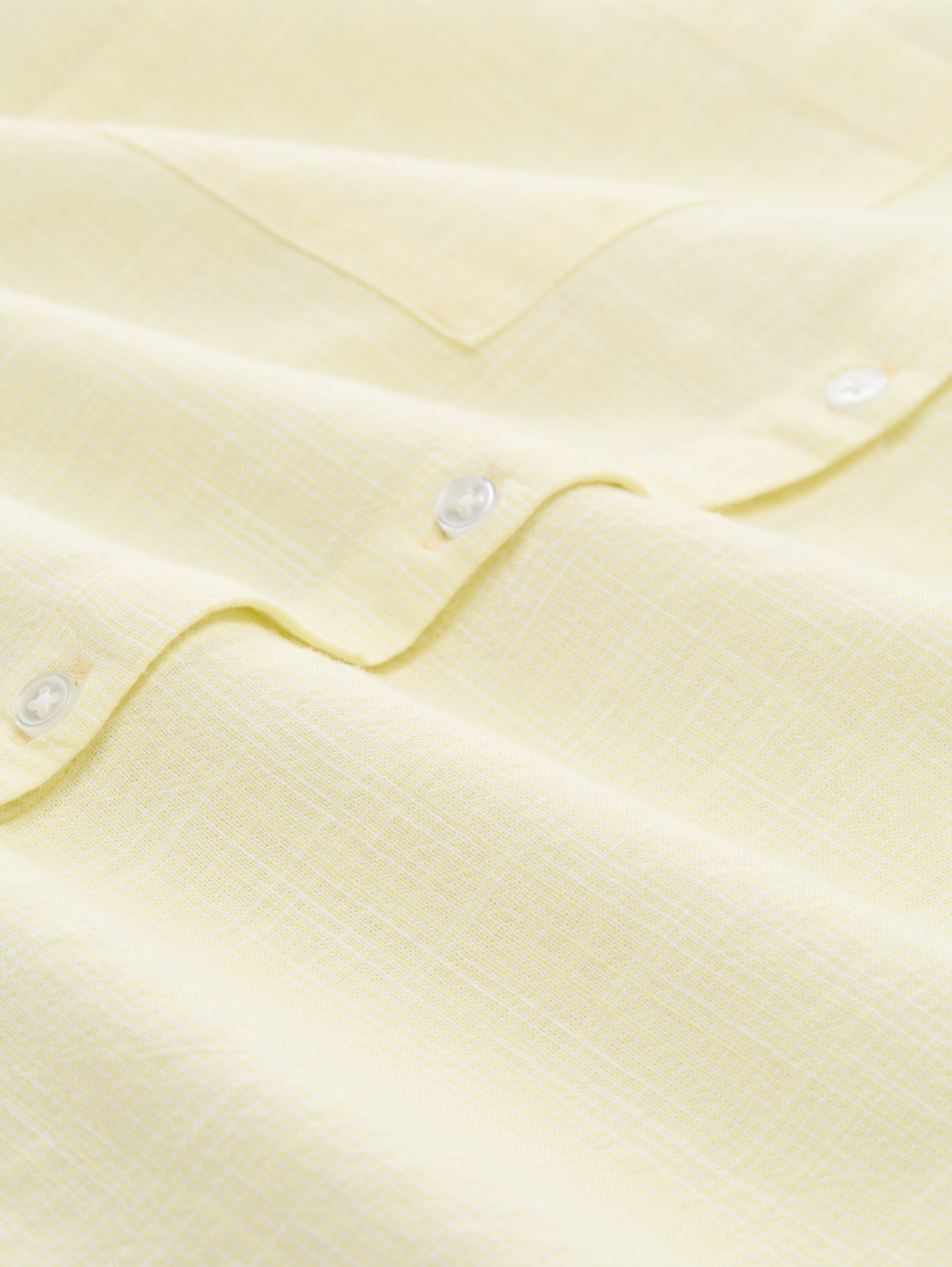 Plus Size - Bluse mit Brusttaschen - soft lemon - Material-Ansicht