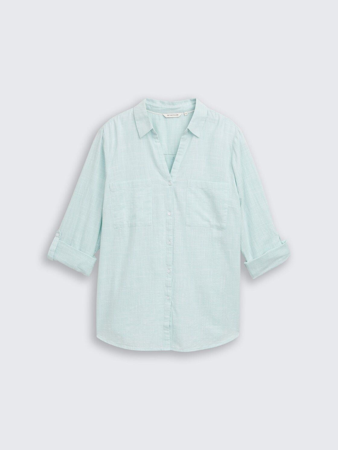 Plus Size - Blouse with chest pockets - new blue haze - Front product view