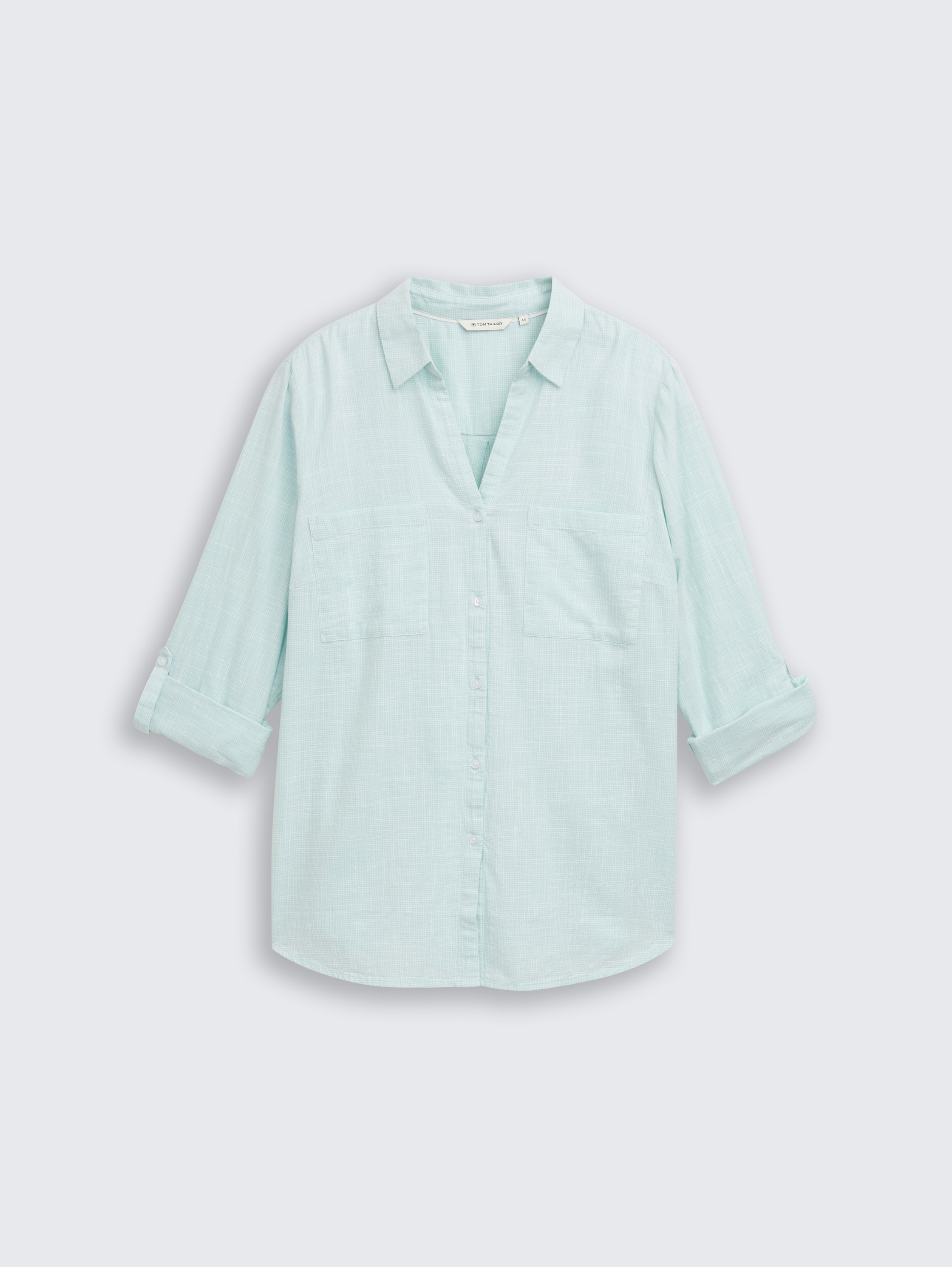 Plus Size - Bluse mit Brusttaschen - new blue haze - Vorder-Produkt-Ansicht