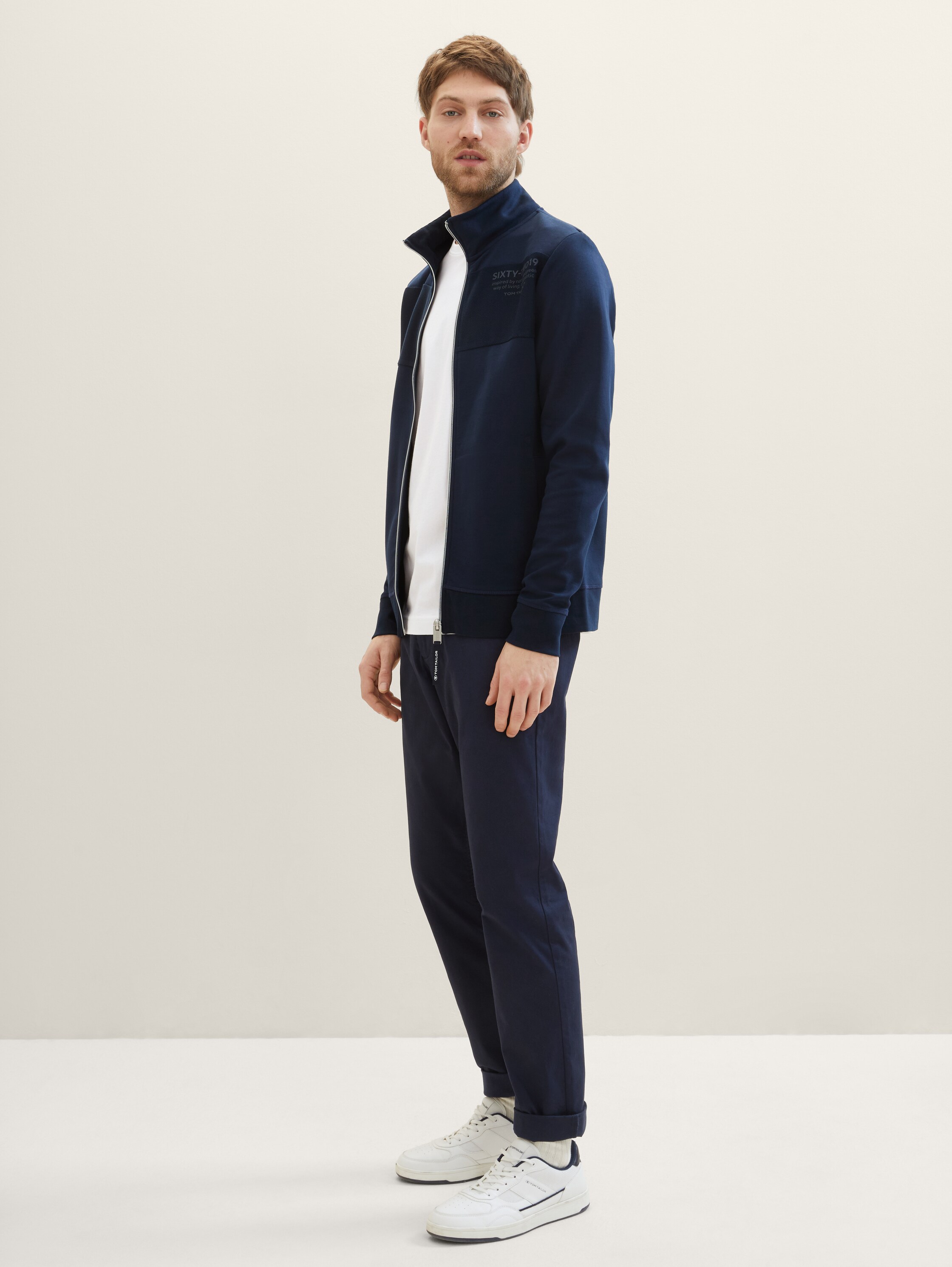 Sweatshirtjacke - sky captain blue - Model-Vorderansicht