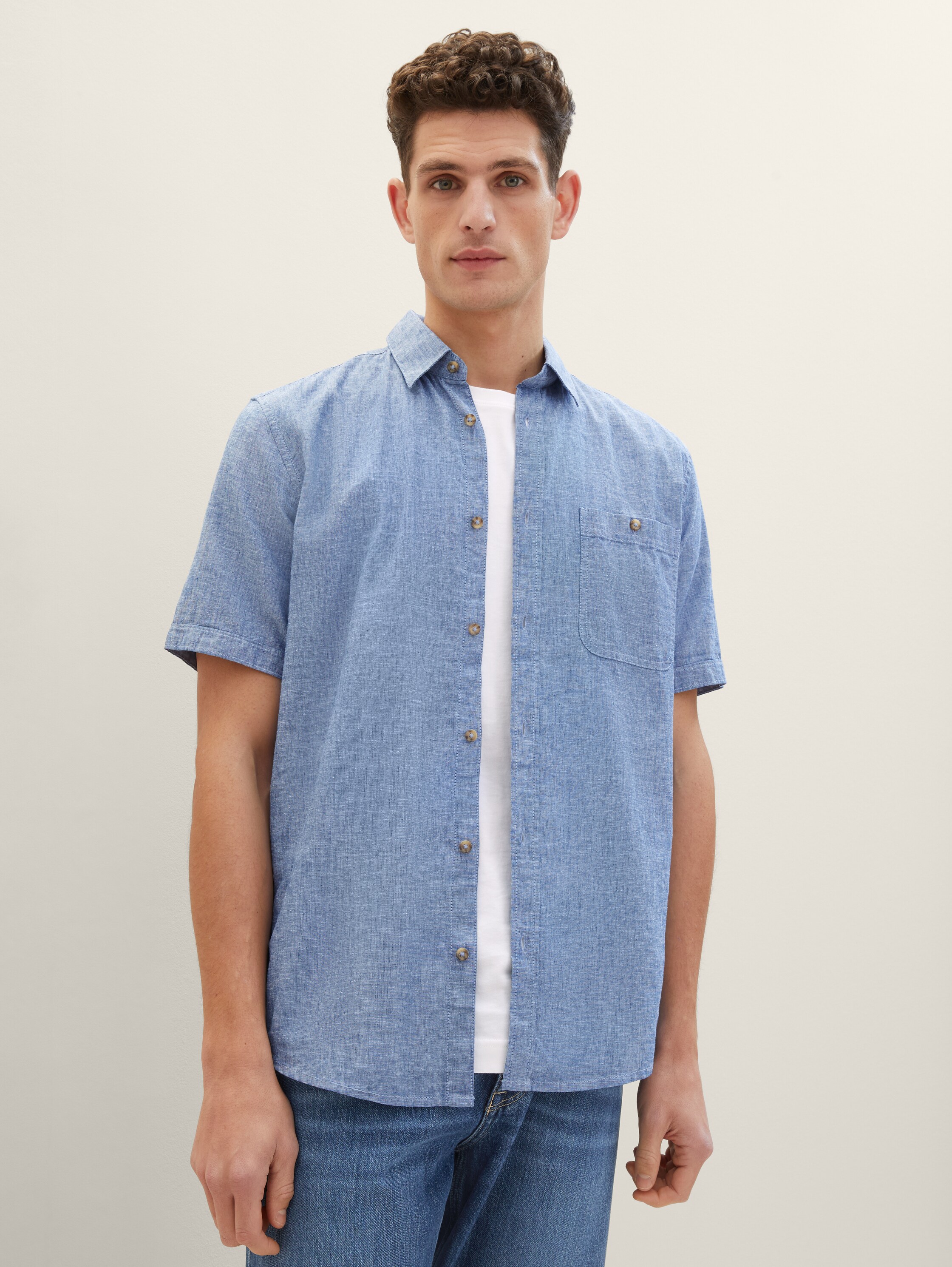 Chemise Regular Fit à manches courtes - bleu - 
