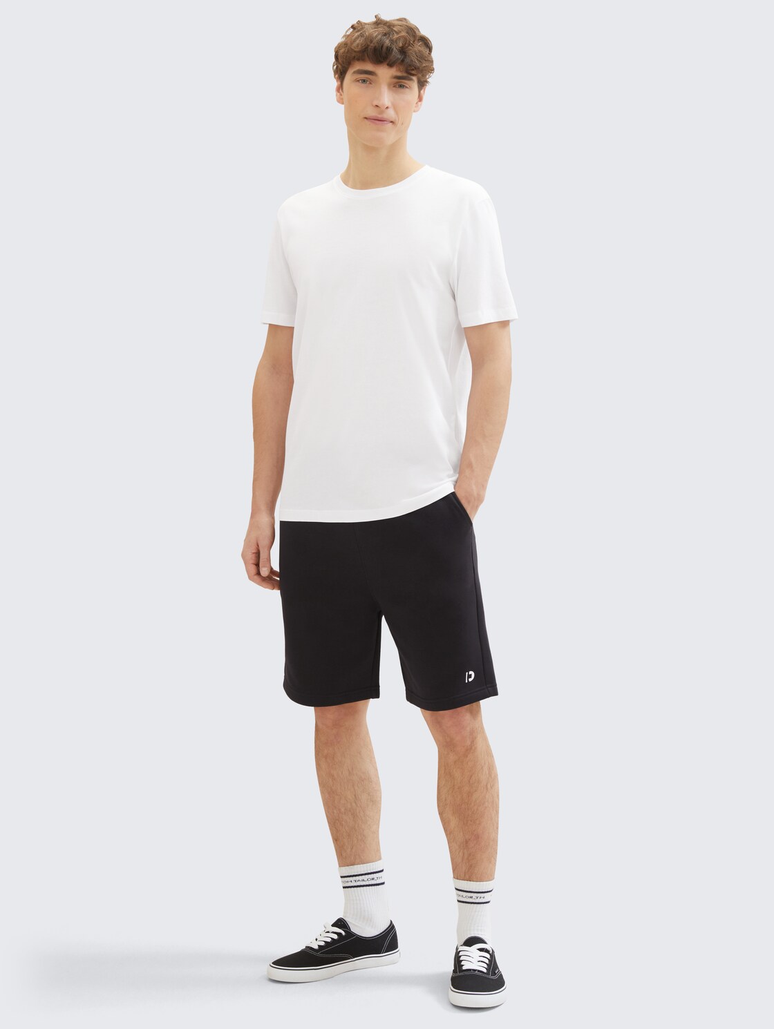 T-Shirts aus Baumwolle im 3er-Pack - White - Model-Vorderansicht