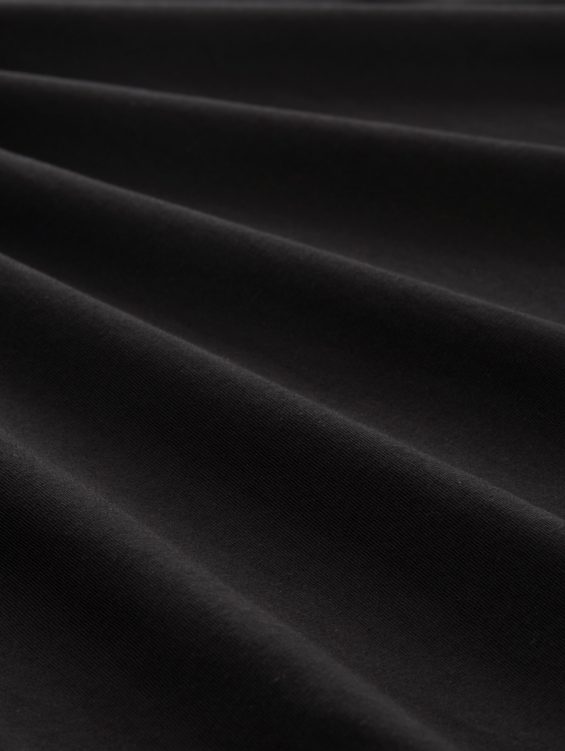 Cotton T-shirts in a pack of 3 - Black - Material view