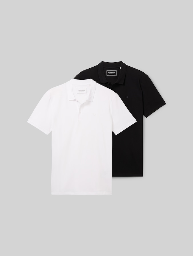 Polo shirts in a 2-pack by Denim Male, White