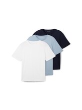 Geselecteerd, Basic T-shirts in een 3-pack door Tom Tailor, wit