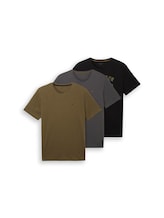 Niet geselecteerd, T-shirts in een 3-pack door , zwart