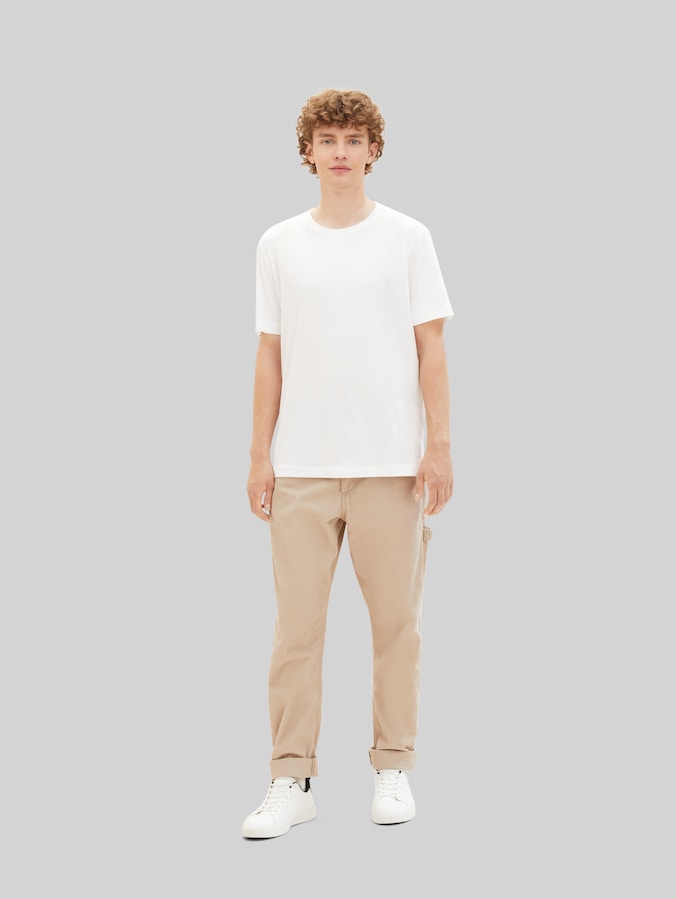 Cotton T-shirts in a pack of 4 by Men, White