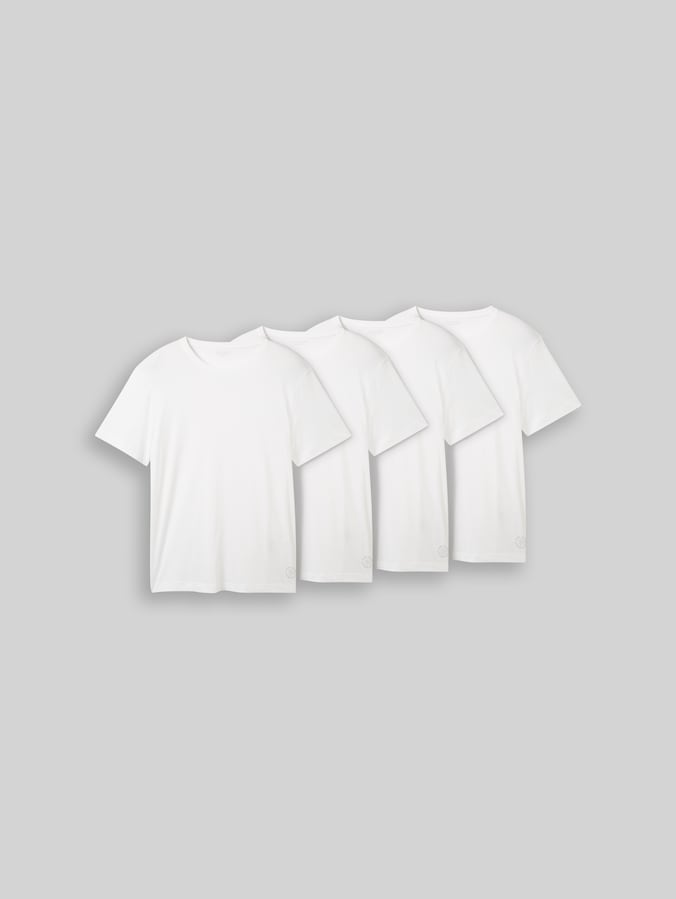 Lot de 4 t-shirts en coton par Men, White
