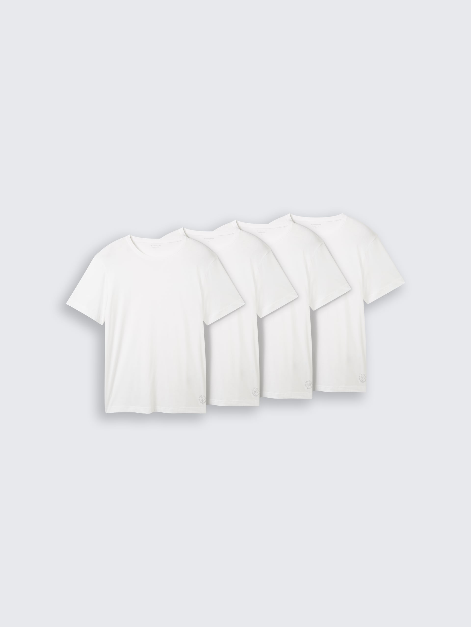 T-Shirts aus Baumwolle im 4er-Pack - White - Vorder-Produkt-Ansicht