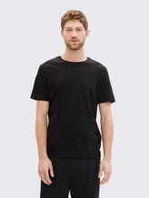 T-Shirts aus Baumwolle im 4er-Pack - Black - Ausschnitt Model-Vorderansicht
