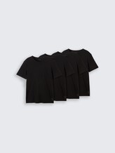 T-Shirts aus Baumwolle im 4er-Pack - Black - Vorder-Produkt-Ansicht