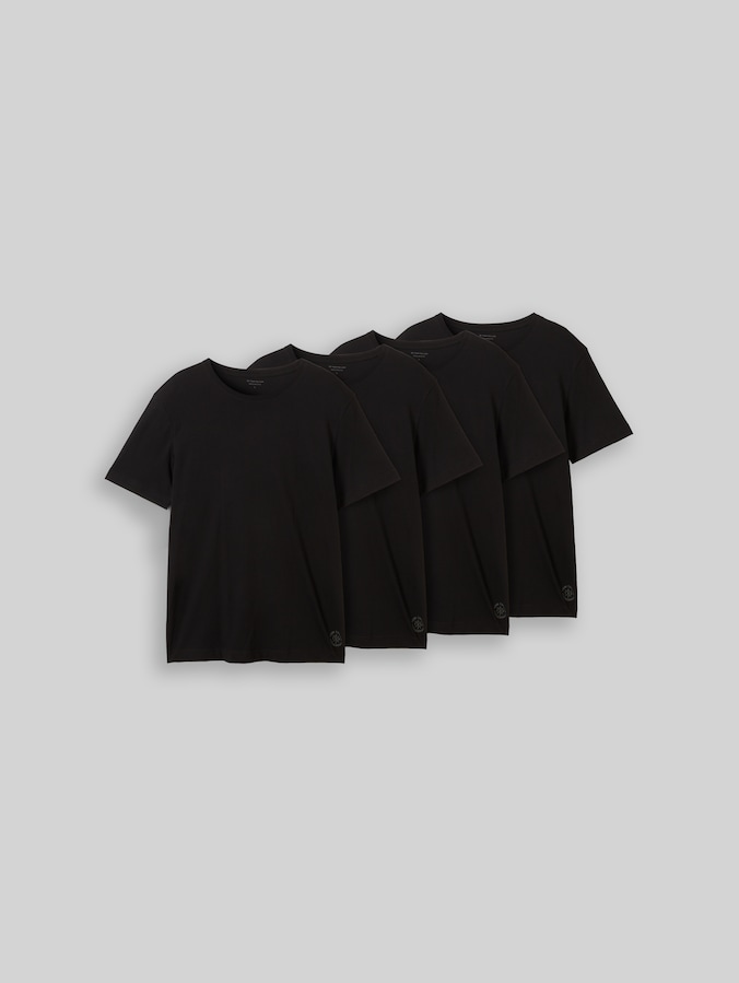 Lot de 4 t-shirts en coton par Men, Black