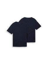 Ausgewählt, Basic T-Shirts im 2er-Pack von Tom Tailor, blau