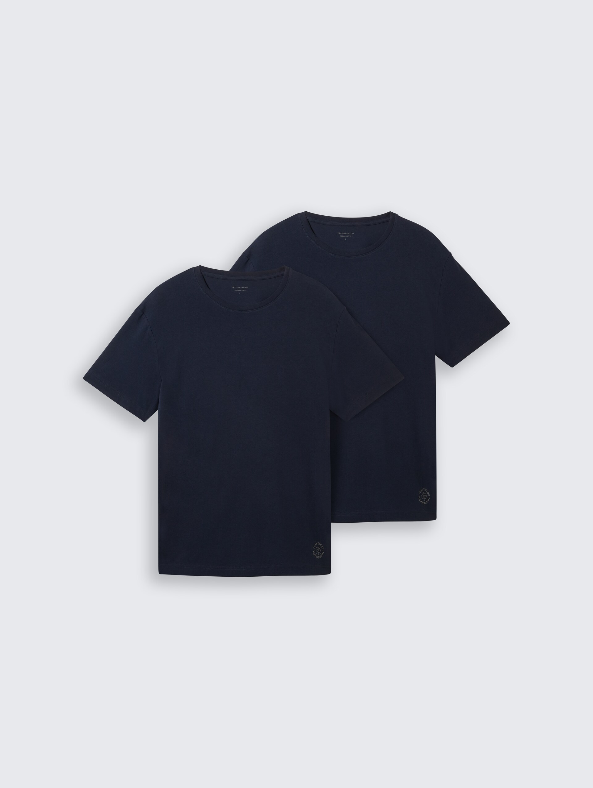 Basic T-shirts in een 2-pack - Dark Blue - Product vooraanzicht