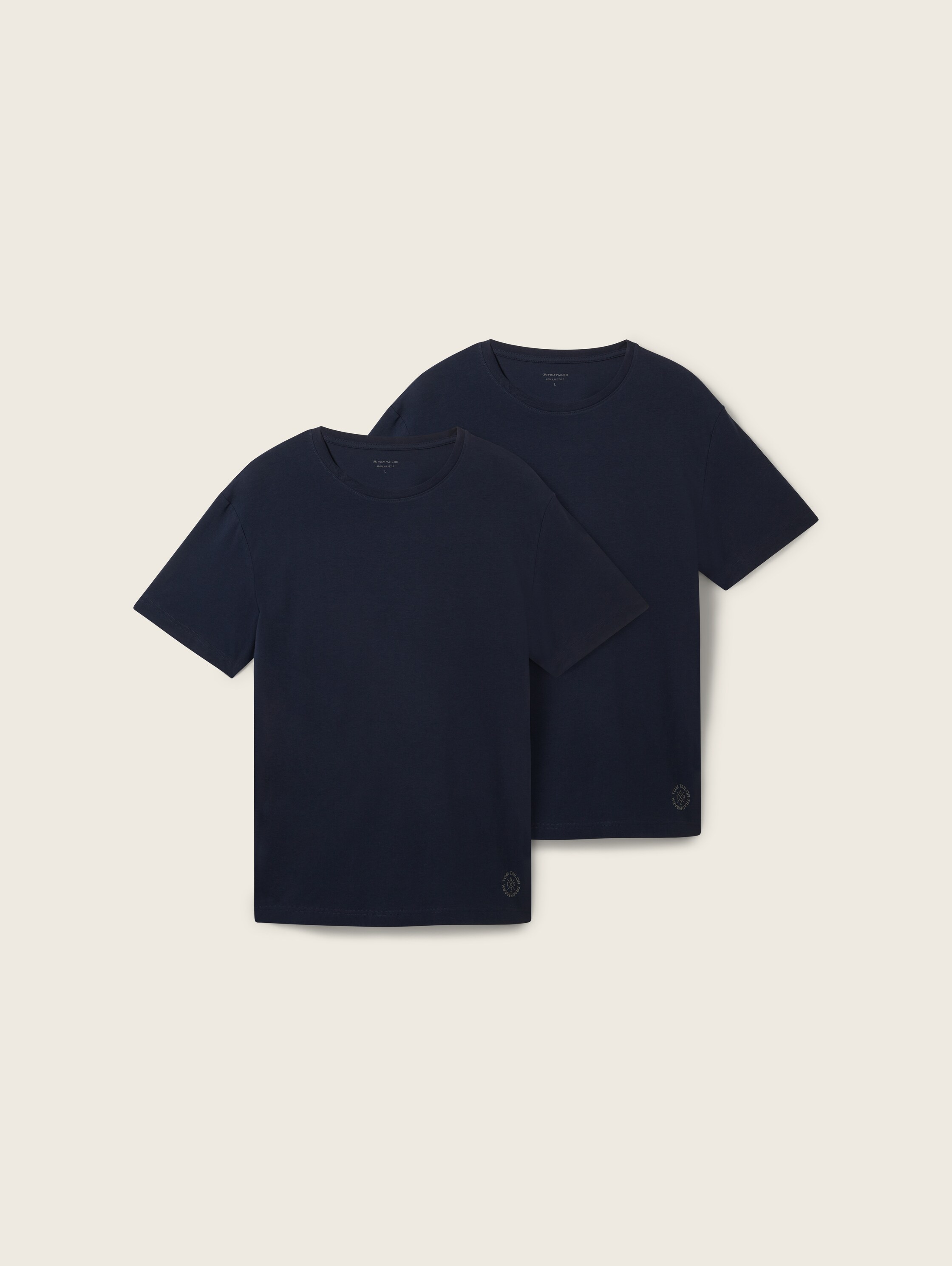 Basic T-Shirts im 2er-Pack - blau - Produktansicht