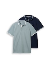 Ausgewählt, Poloshirts im 2er-Pack von Tom Tailor, blau