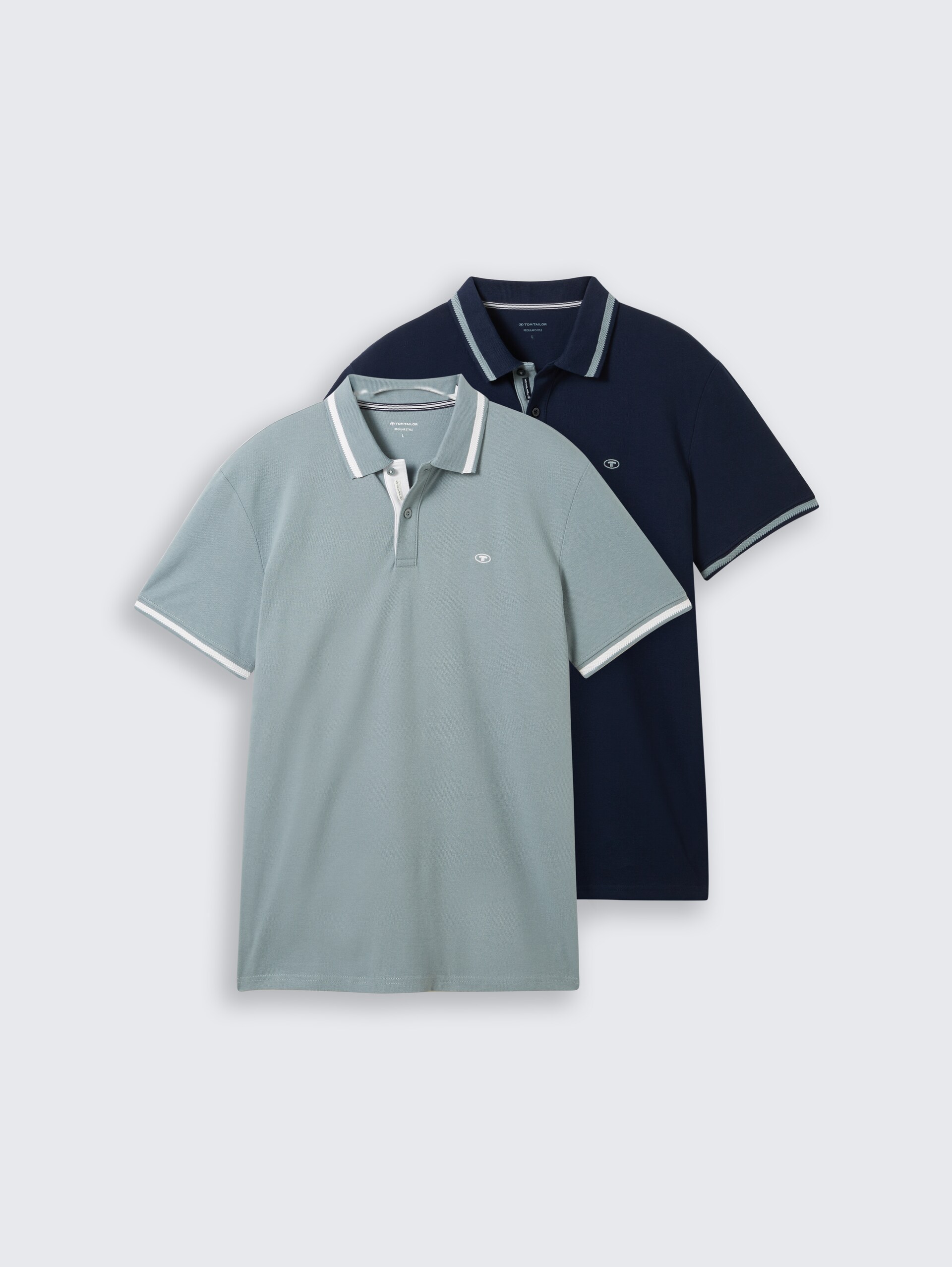 Poloshirts in 2-pack - sky captain blue