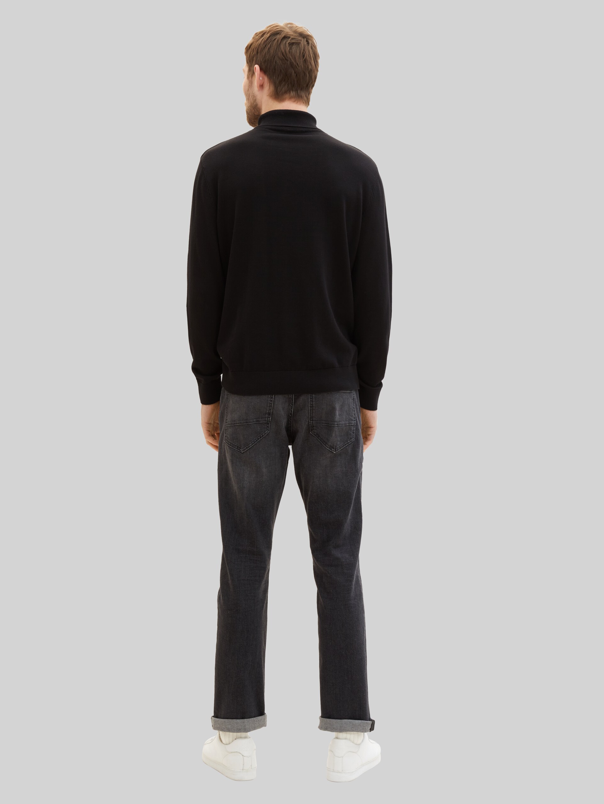 TTMARVIN Straight Jeans - black stone wash denim - Auschnitt Model-Rückansicht