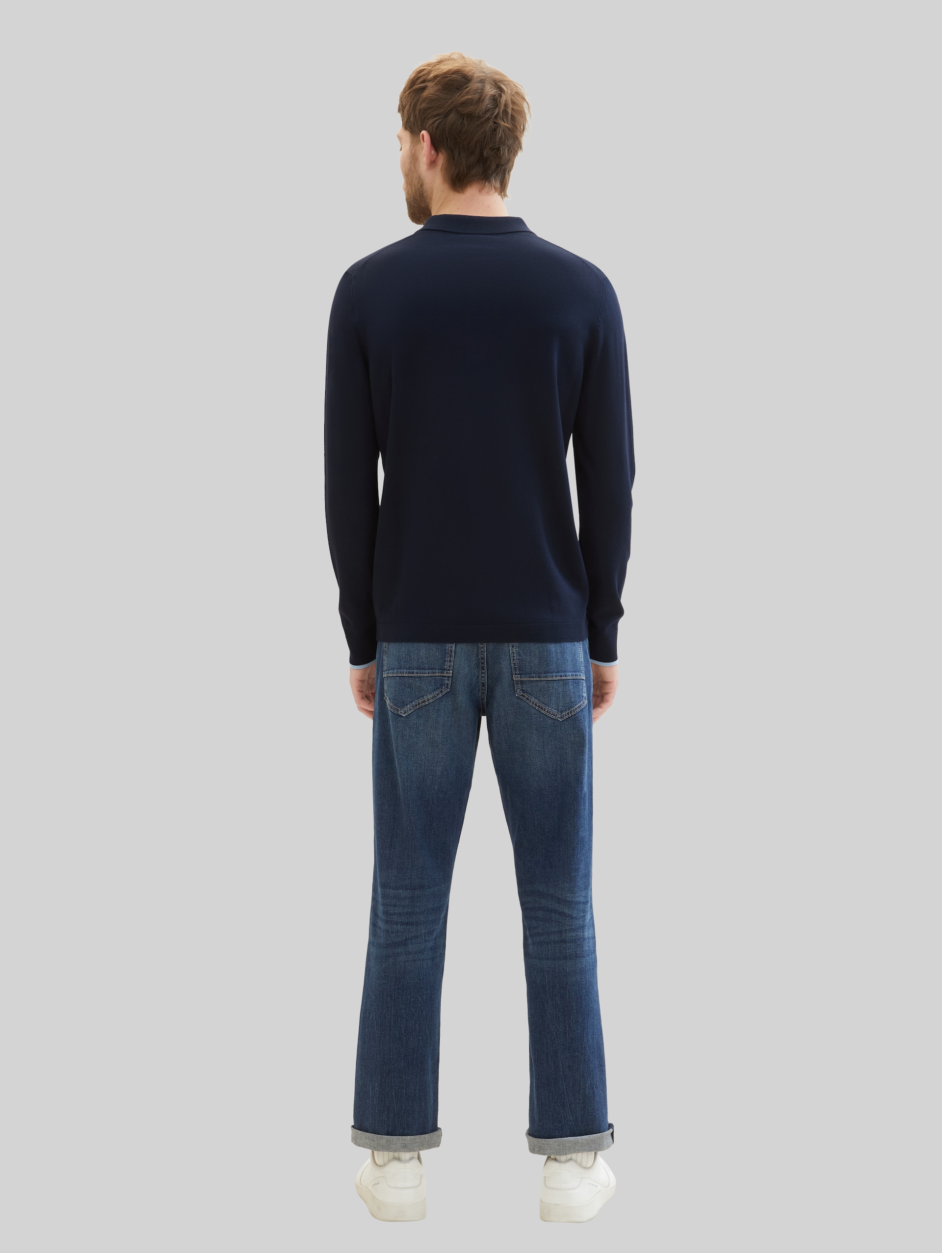 TTMARVIN Straight Jeans - mid stone wash denim - Auschnitt Model-Rückansicht