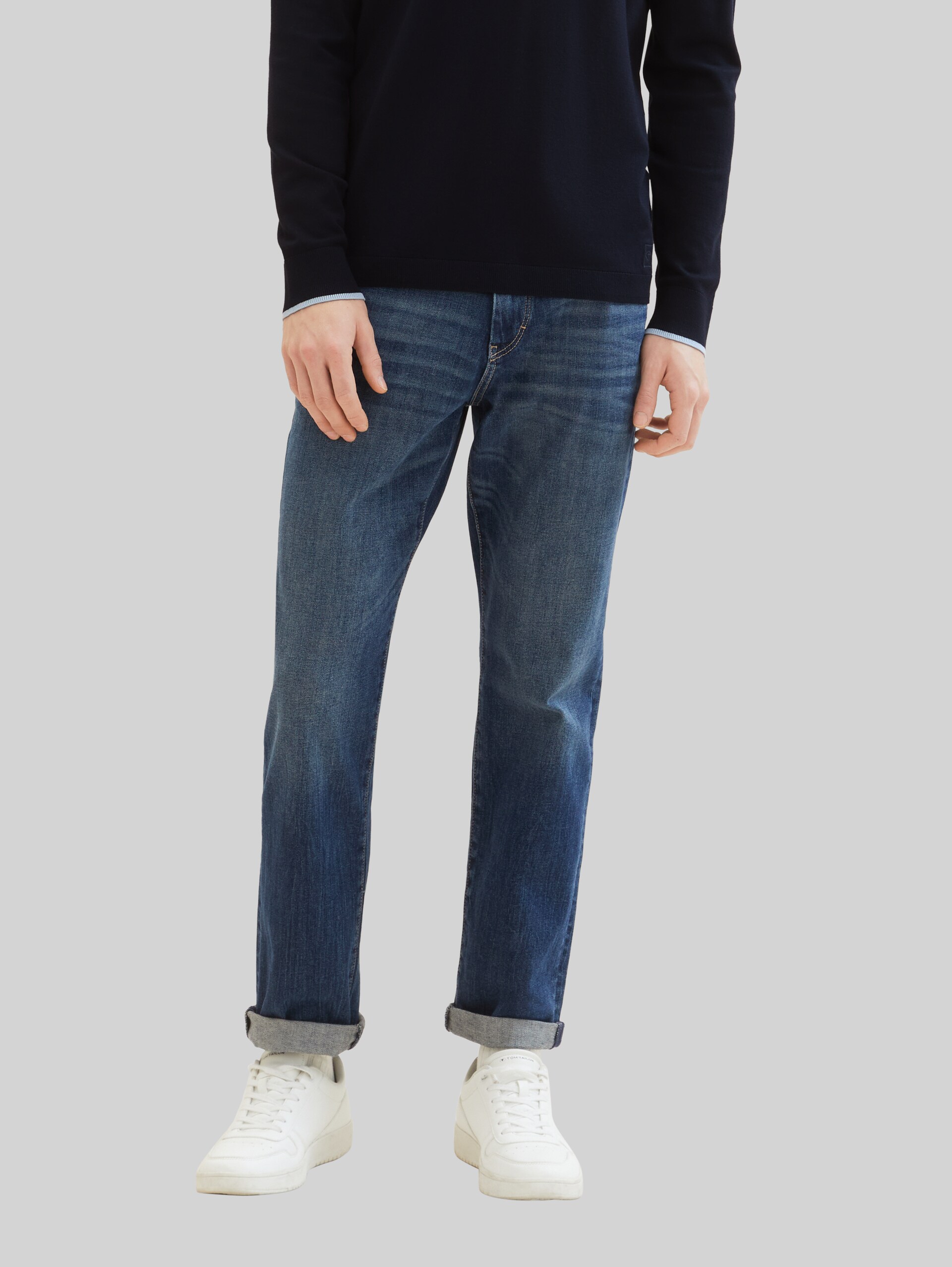 TTMARVIN Straight Jeans - mid stone wash denim - Ausschnitt Model-Vorderansicht