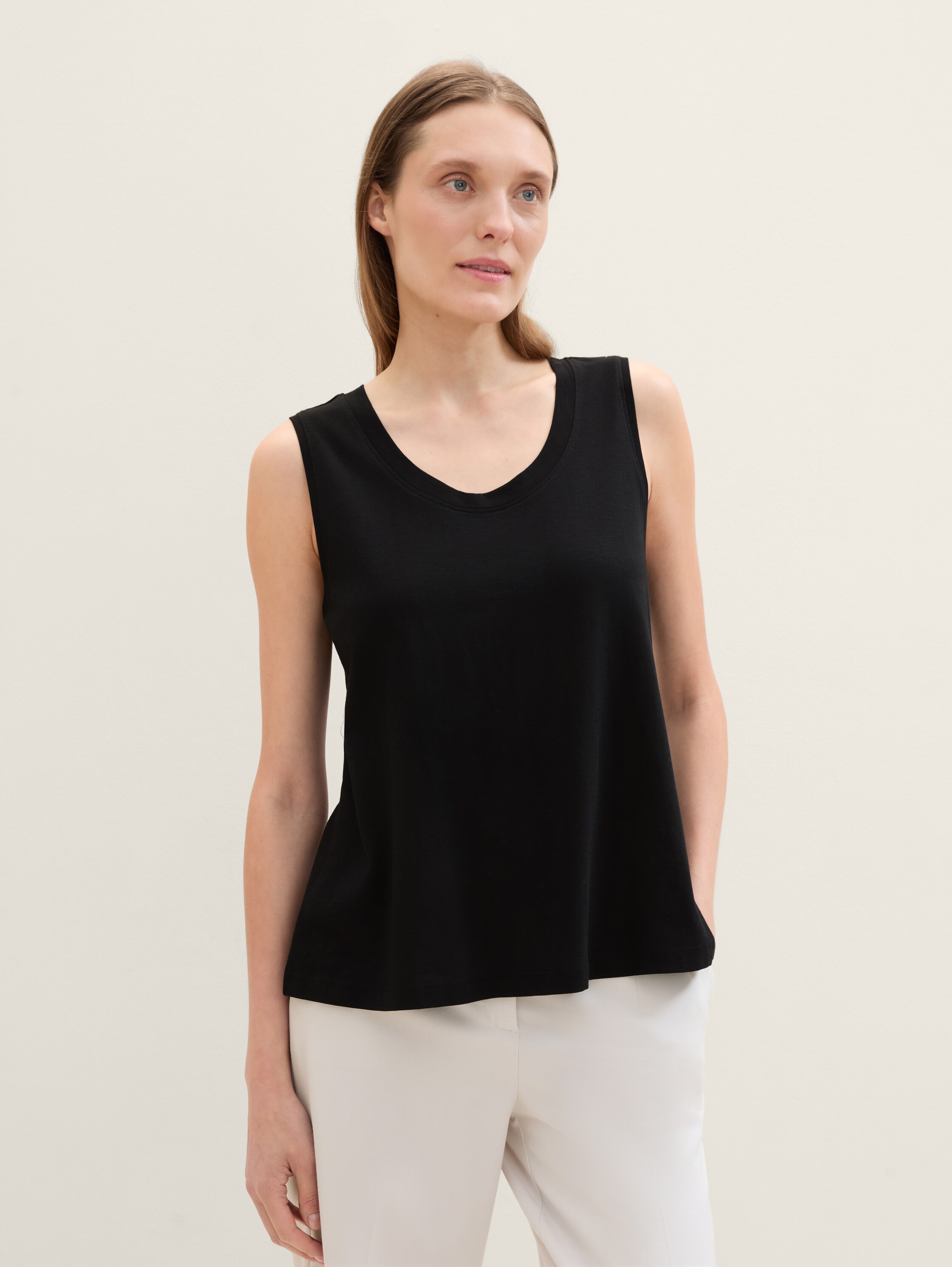 Top mit Rundhalsausschnitt - deep_black_1 - 