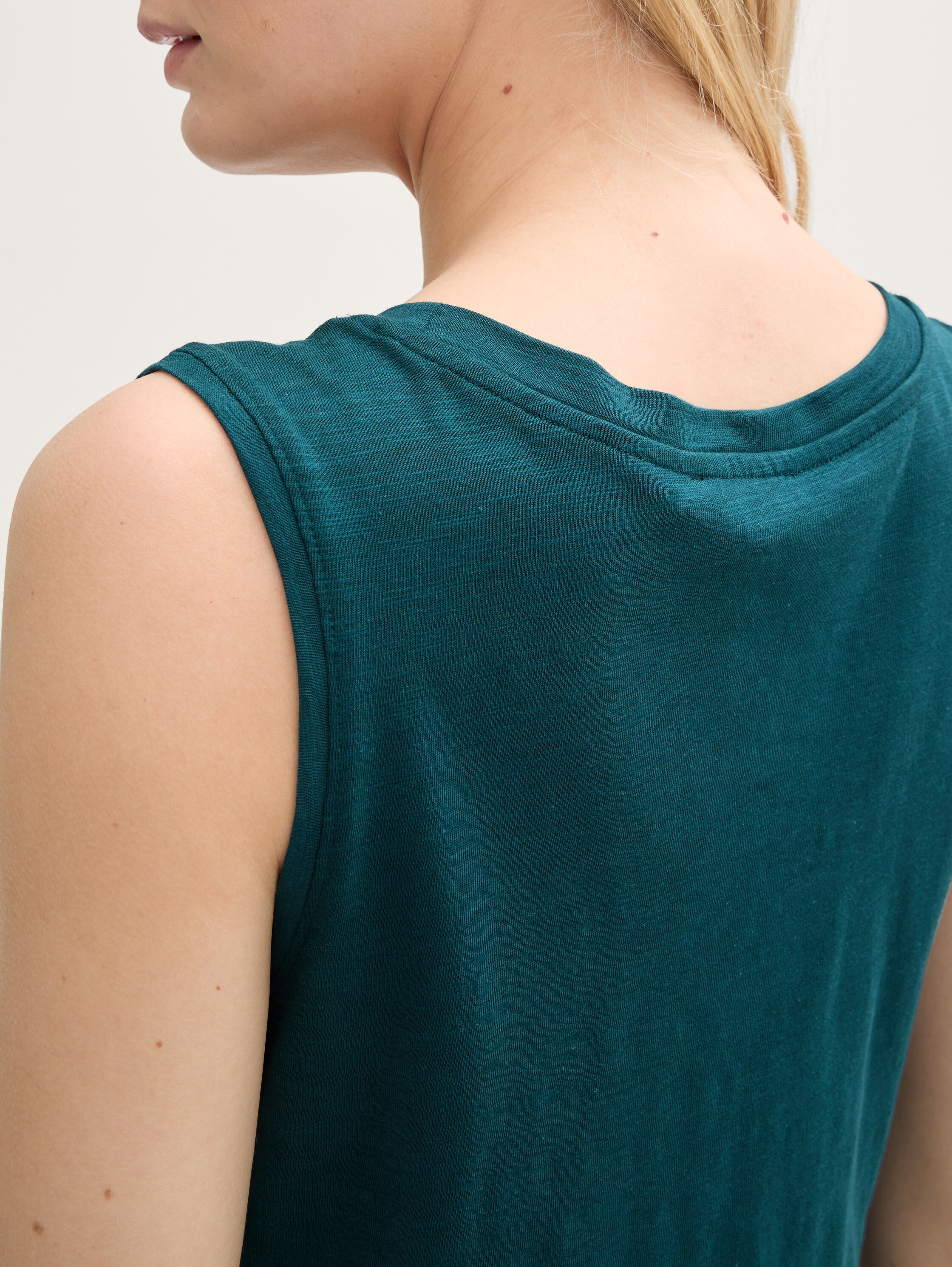 Top mit Rundhalsausschnitt - dark_teal_green - 