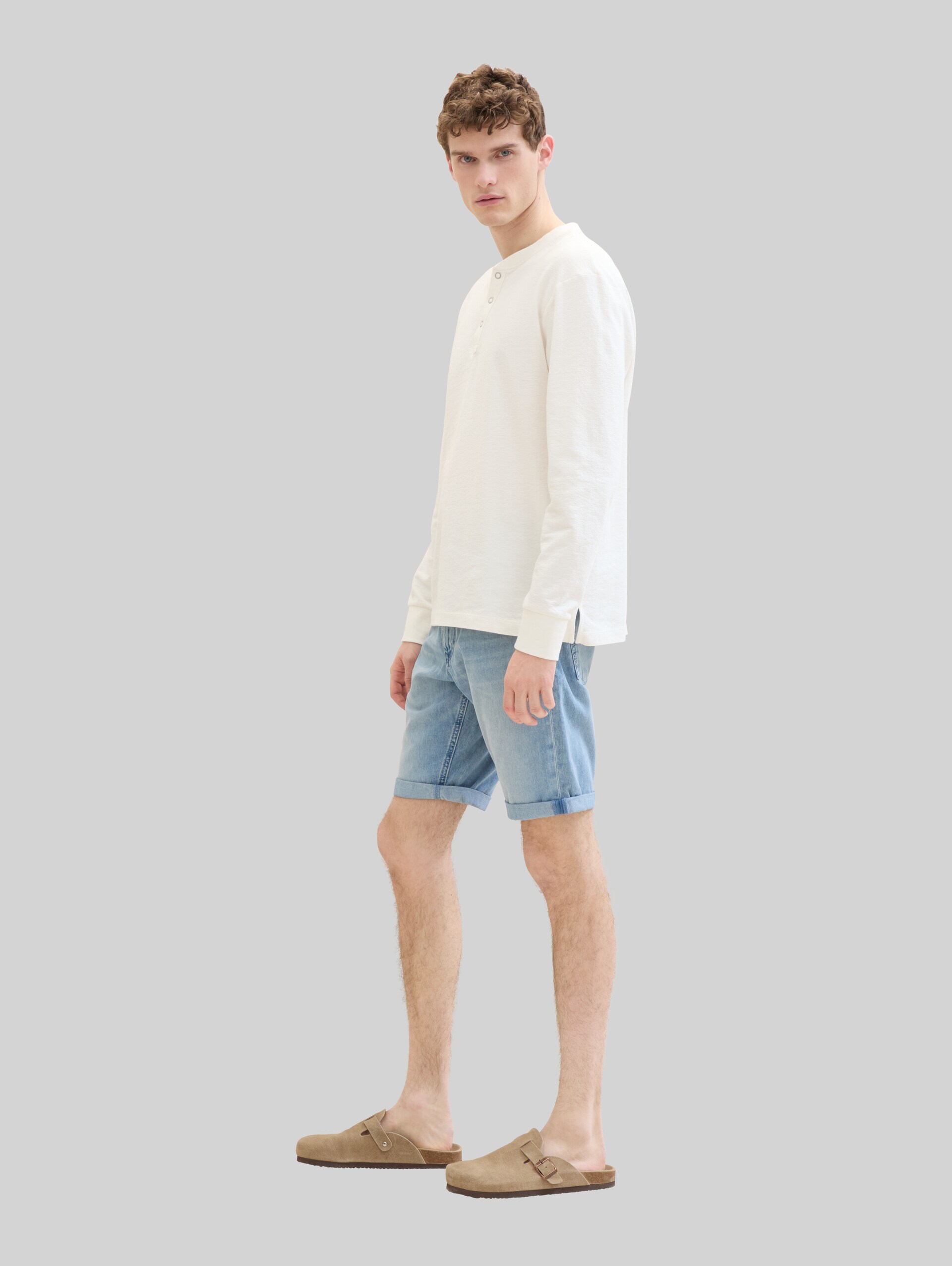 Ultra light Josh denim shorts - Used Light Stone Blue Denim