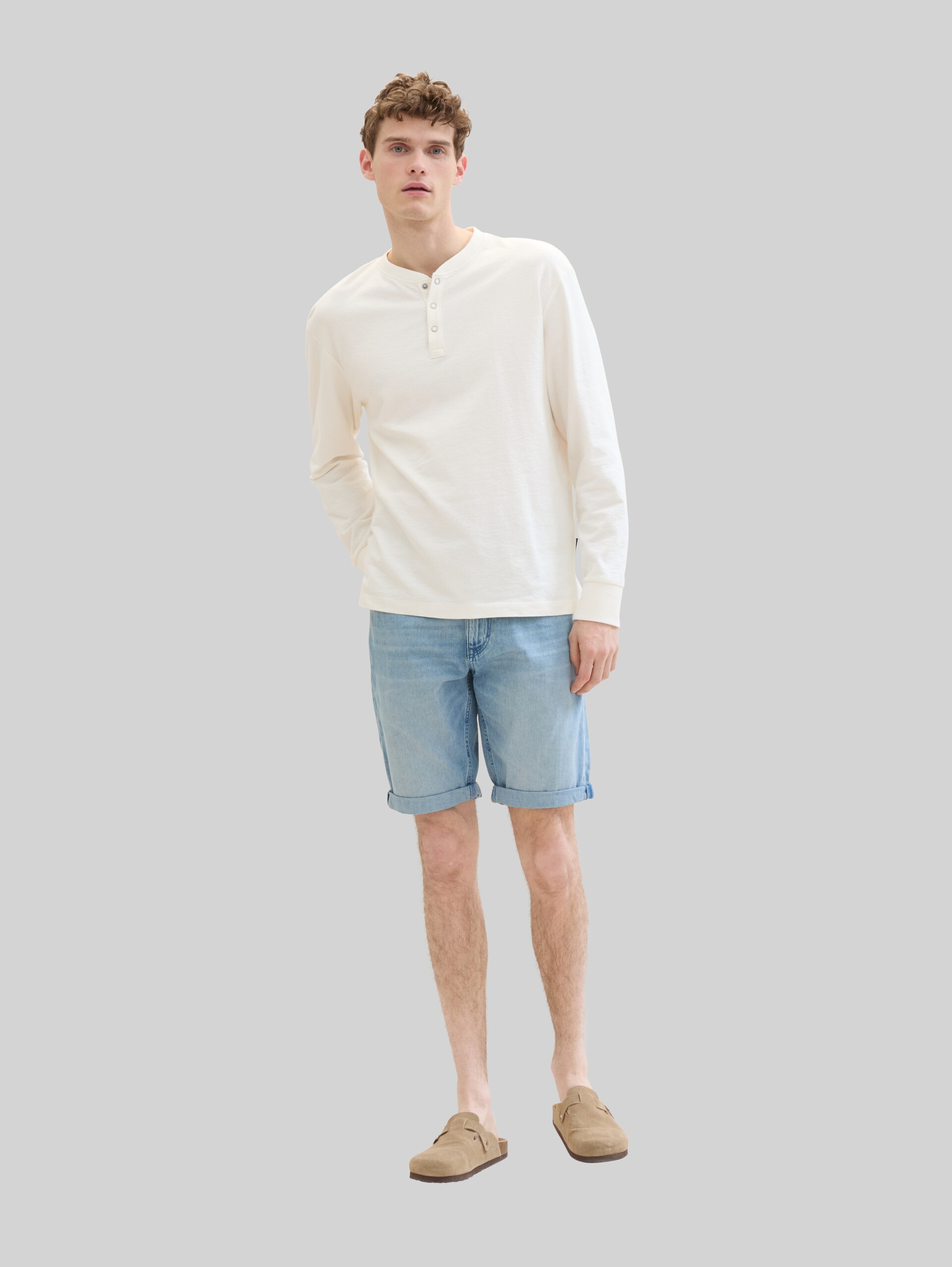 Ultra light Josh denim shorts - Used Light Stone Blue Denim