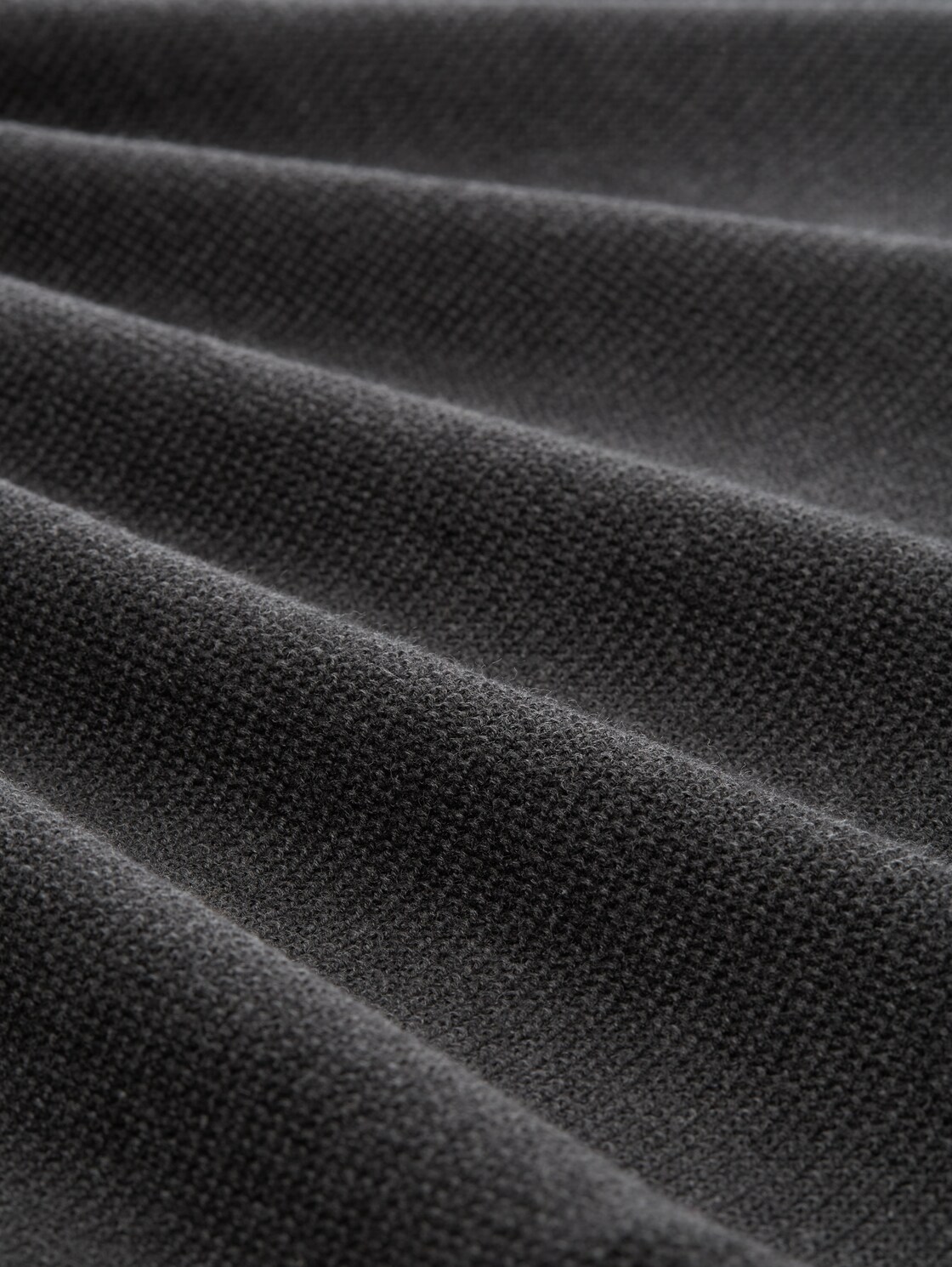 Strickpullover aus Baumwolle - Black Grey Melange - Material-Ansicht