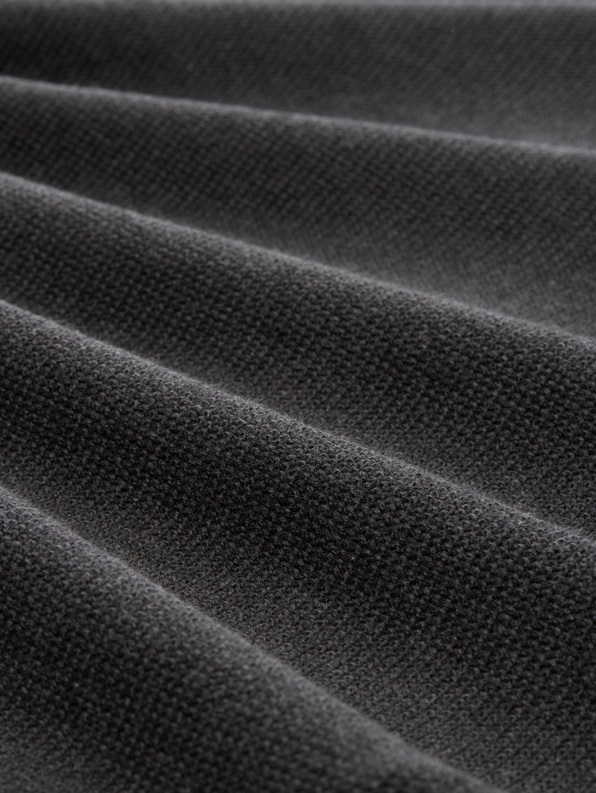 Strickpullover aus Baumwolle - Black Grey Melange - Material-Ansicht