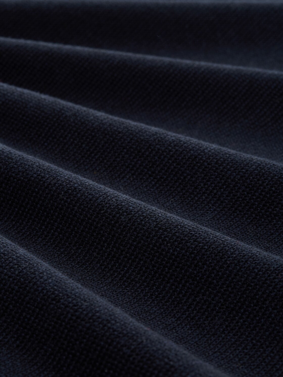 Strickpullover aus Baumwolle - Knitted Navy Melange - Material-Ansicht