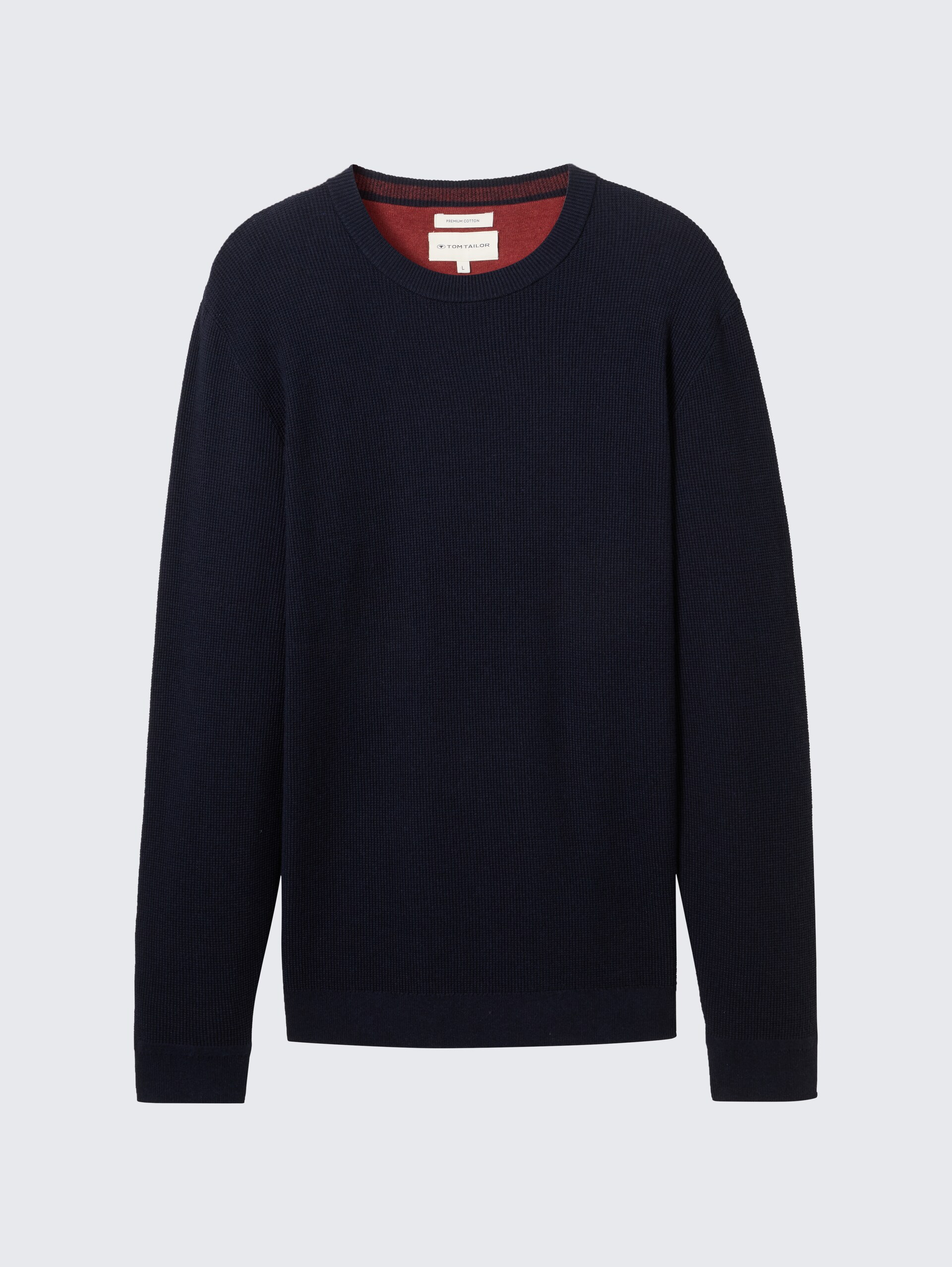 Strickpullover aus Baumwolle - Knitted Navy Melange