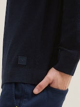 Pull en coton - Knitted Navy Melange - Vue détaillée du modèle