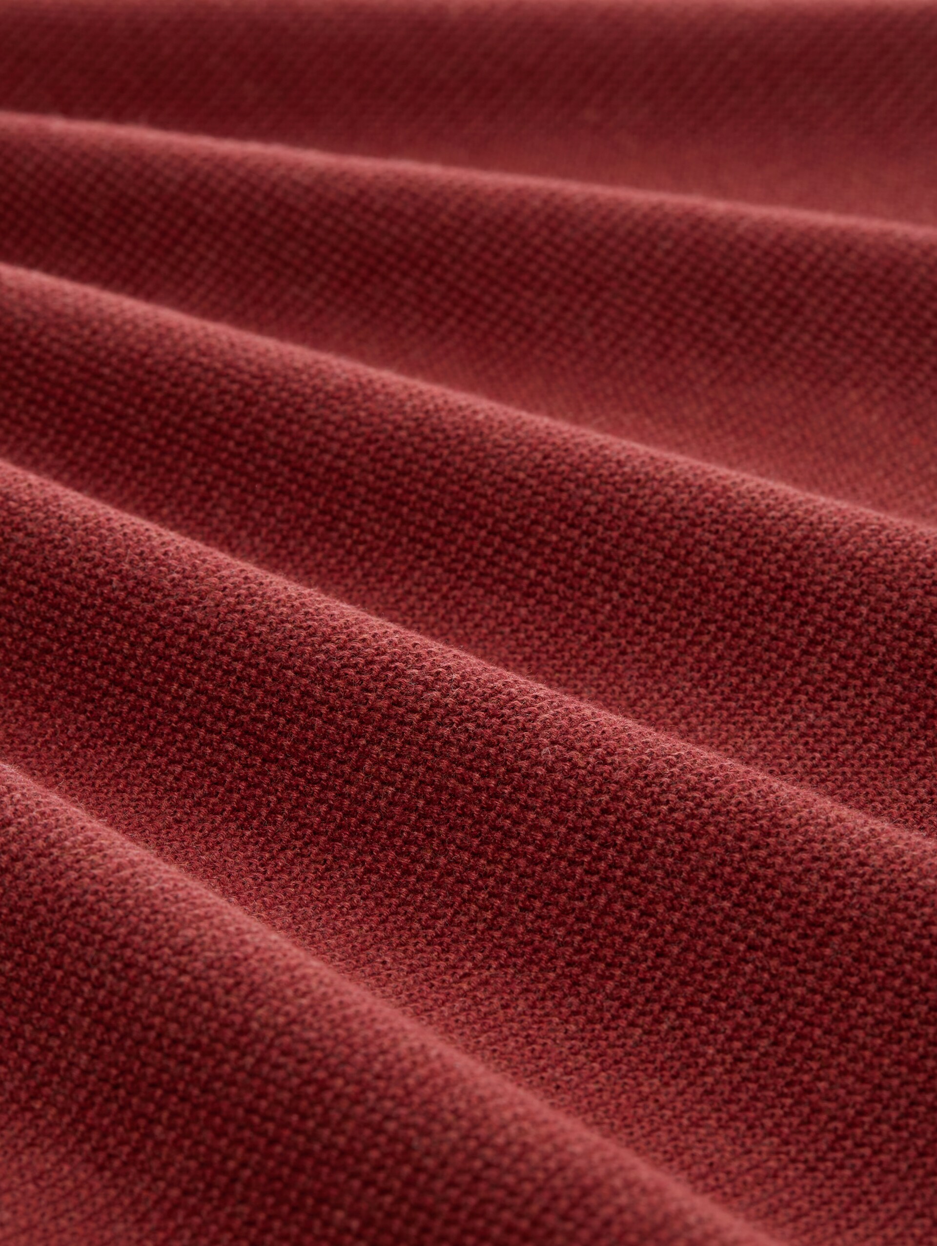 Strickpullover aus Baumwolle - burgundy dark red melange - Material-Ansicht
