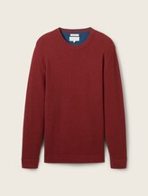 Pull en maille de coton - burgundy dark red melange