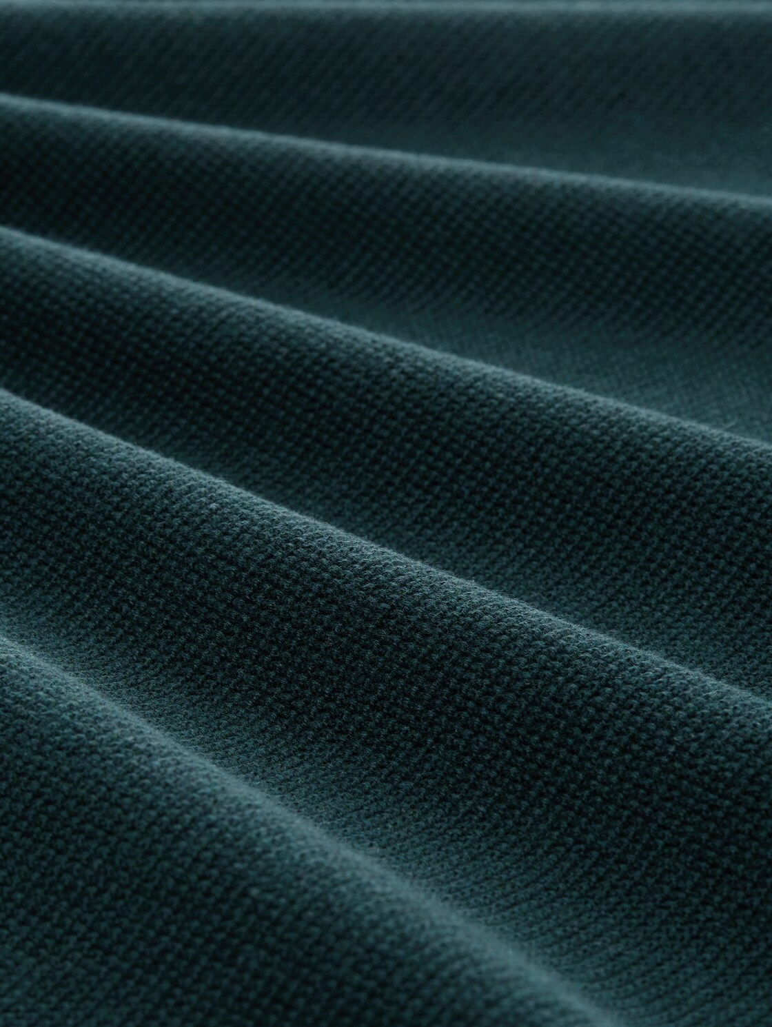 Strickpullover aus Baumwolle - dark tree green melange - Material-Ansicht